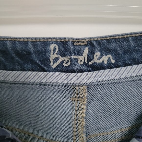 Boden Denim Skirt Womens 4 Stretch All Seasons Med Wash 4 Pockets - Picture 9 of 11